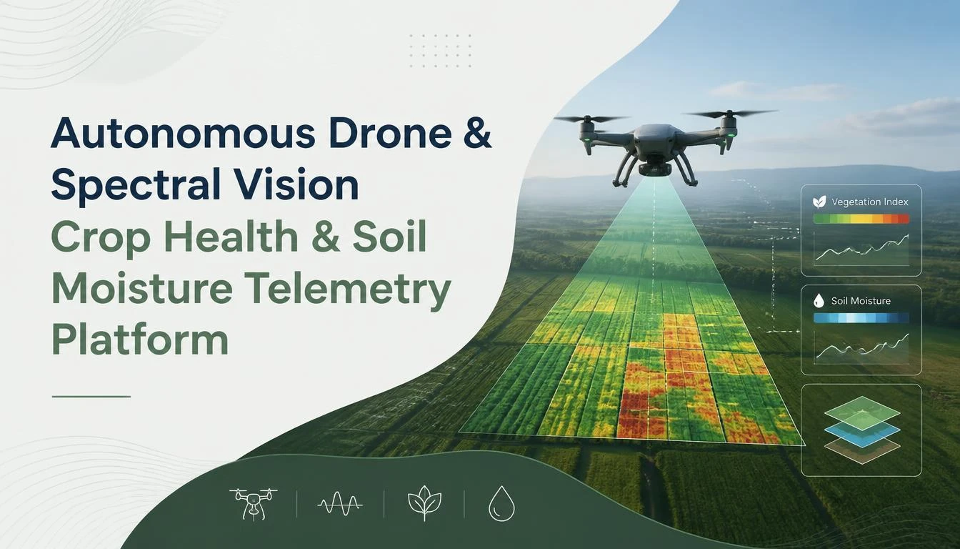 Autonomous Drone & Spectral Vision Crop Health & Soil Moisture Telemetry Platform