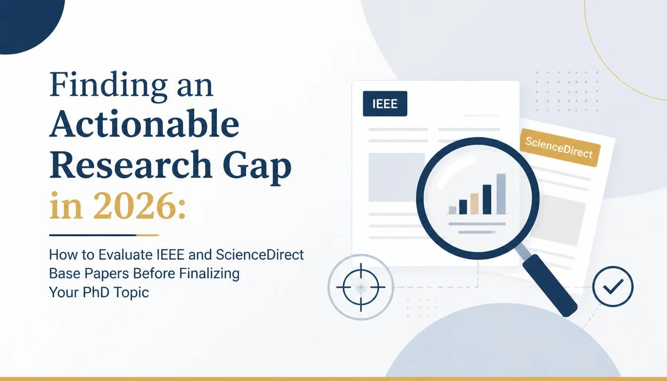 Finding an Actionable Research Gap in 2026: How to Evaluate IEEE and ScienceDirect Base Papers Before Finalizing Your PhD Topic